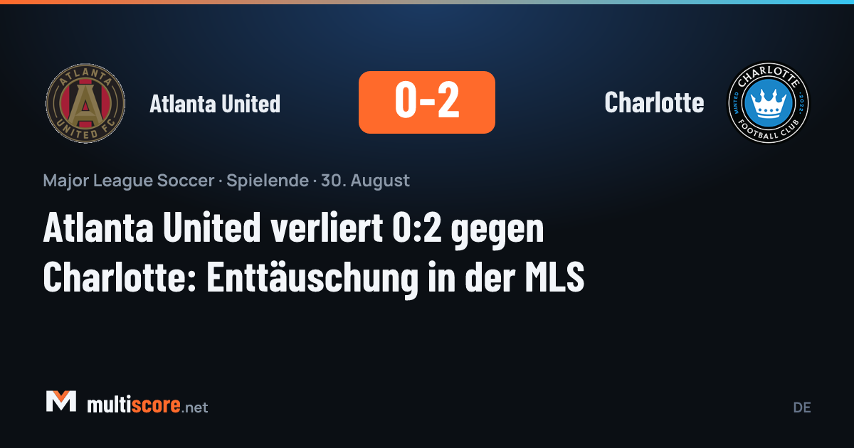Atlanta United ve Charlotte MLS maçından görüntü
