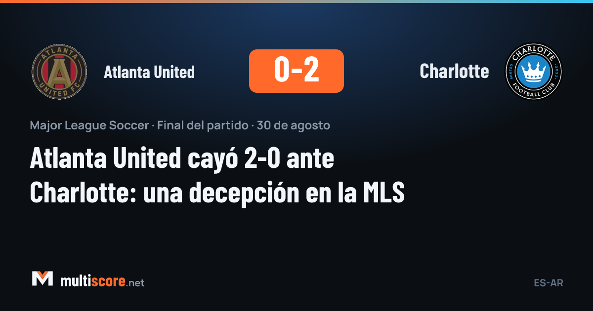 Atlanta United ve Charlotte MLS maçından görüntü