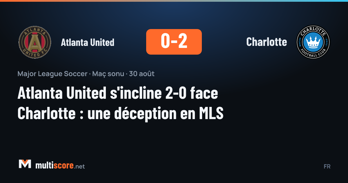 Atlanta United ve Charlotte MLS maçından görüntü