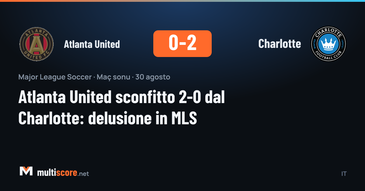 Atlanta United ve Charlotte MLS maçından görüntü