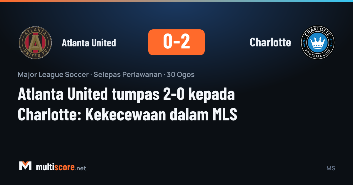 Atlanta United ve Charlotte MLS maçından görüntü