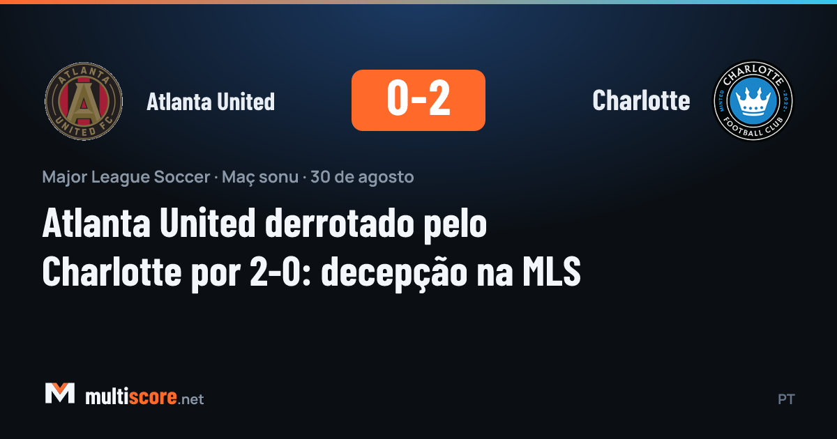 Atlanta United ve Charlotte MLS maçından görüntü