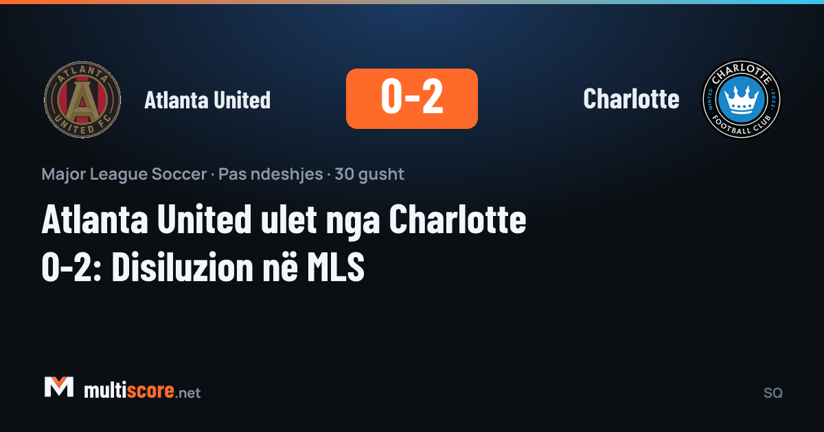 Atlanta United ve Charlotte MLS maçından görüntü