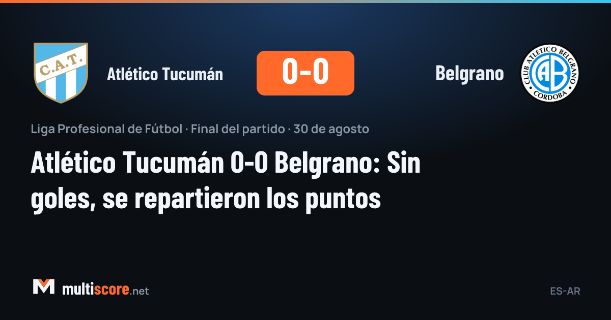 Atlético Tucumán Belgrano maçı golsüz beraberlikle sona erdi