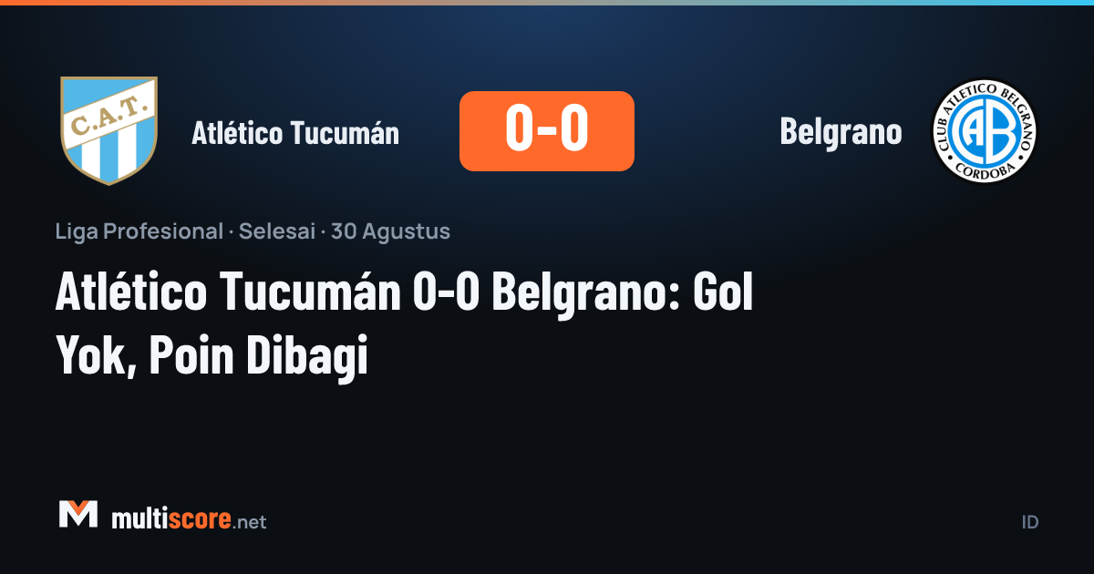 Atlético Tucumán Belgrano maçı golsüz beraberlikle sona erdi