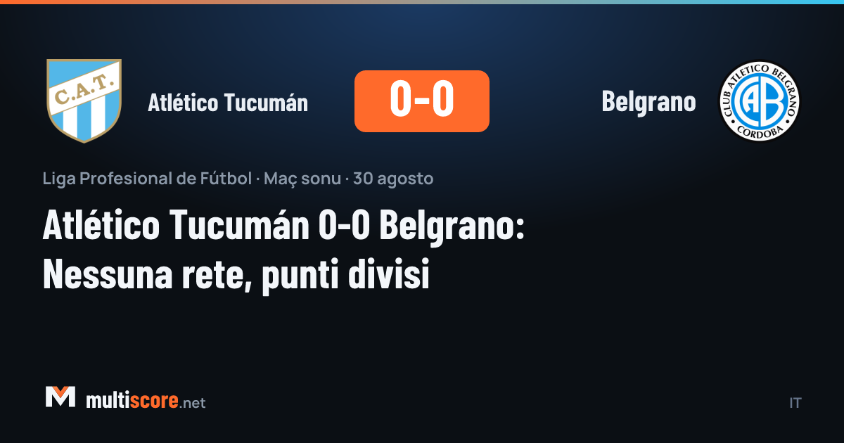 Atlético Tucumán Belgrano maçı golsüz beraberlikle sona erdi
