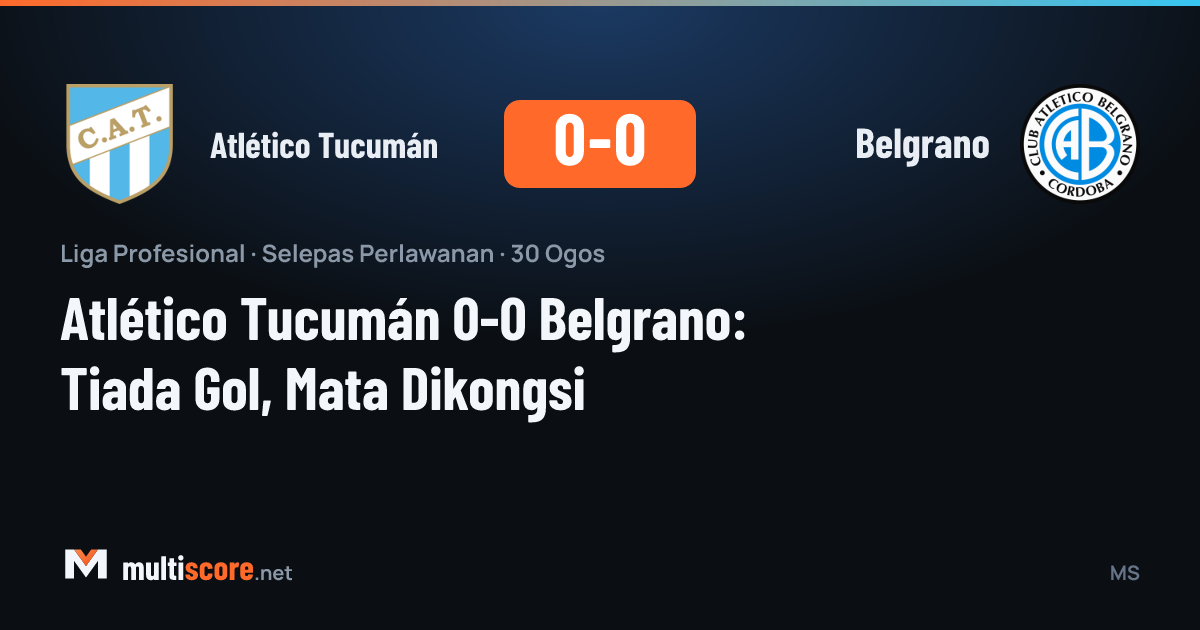 Atlético Tucumán Belgrano maçı golsüz beraberlikle sona erdi