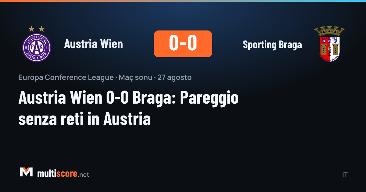 Austria Wien ve Sporting Braga oyuncuları top mücadelesi veriyor