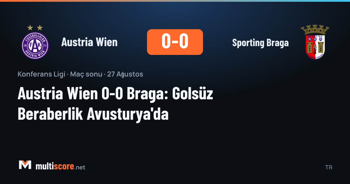 Austria Wien ve Sporting Braga oyuncuları top mücadelesi veriyor