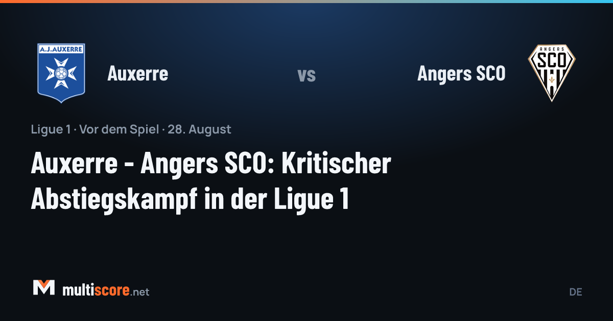 Auxerre ve Angers SCO oyuncuları Ligue 1 maçında