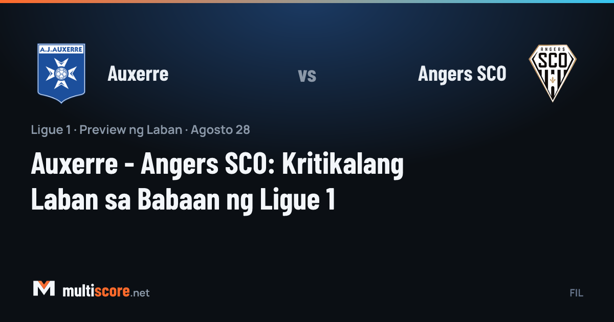 Auxerre ve Angers SCO oyuncuları Ligue 1 maçında