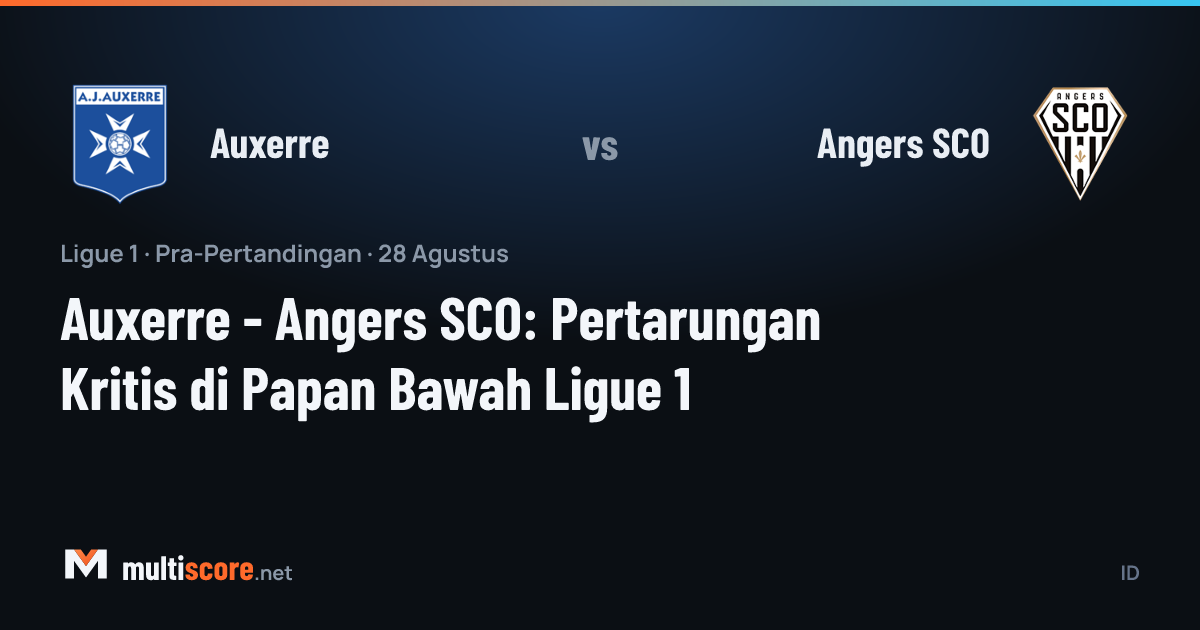 Auxerre ve Angers SCO oyuncuları Ligue 1 maçında
