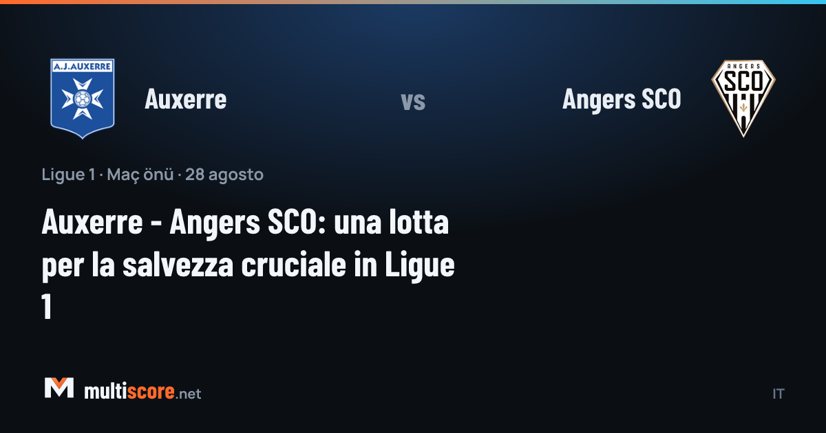 Auxerre ve Angers SCO oyuncuları Ligue 1 maçında