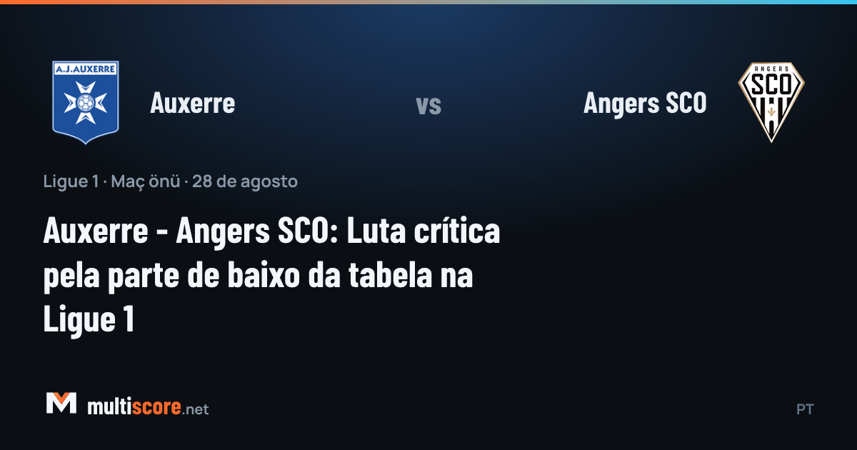 Auxerre ve Angers SCO oyuncuları Ligue 1 maçında