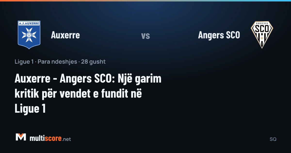 Auxerre ve Angers SCO oyuncuları Ligue 1 maçında