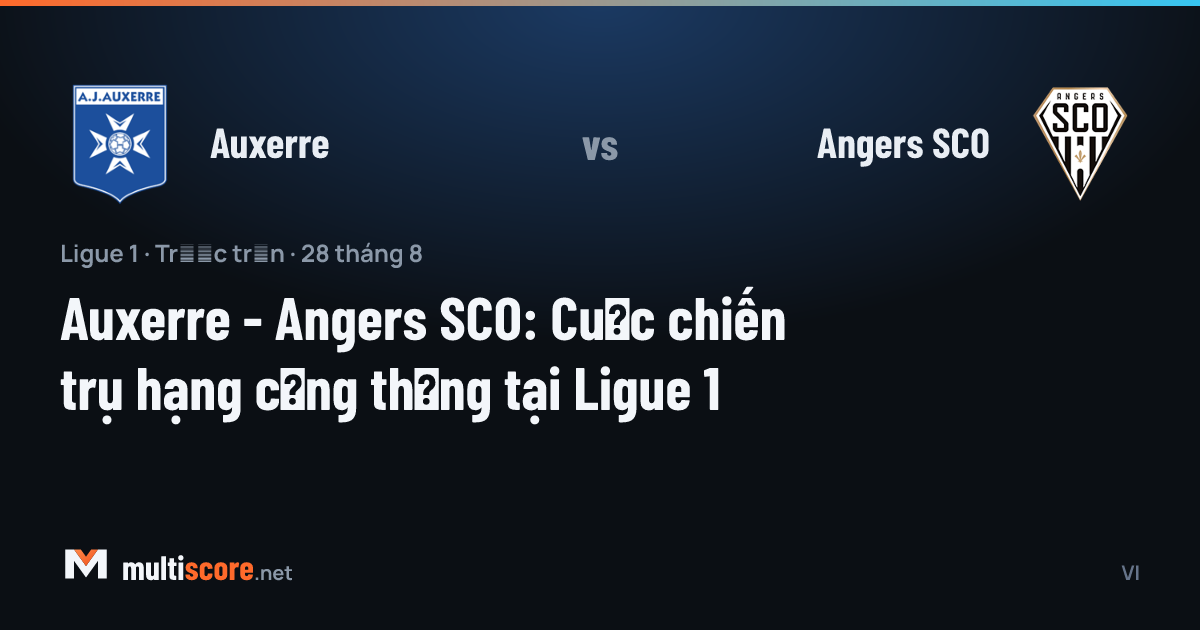 Auxerre ve Angers SCO oyuncuları Ligue 1 maçında