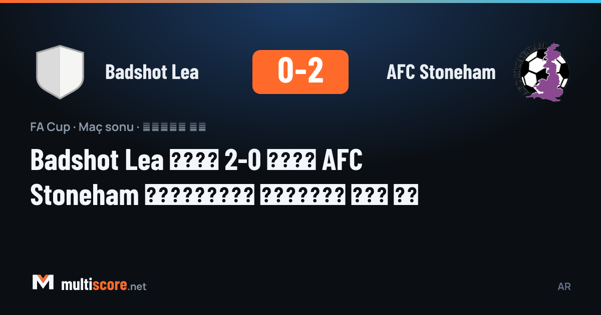 Badshot Lea - AFC Stoneham