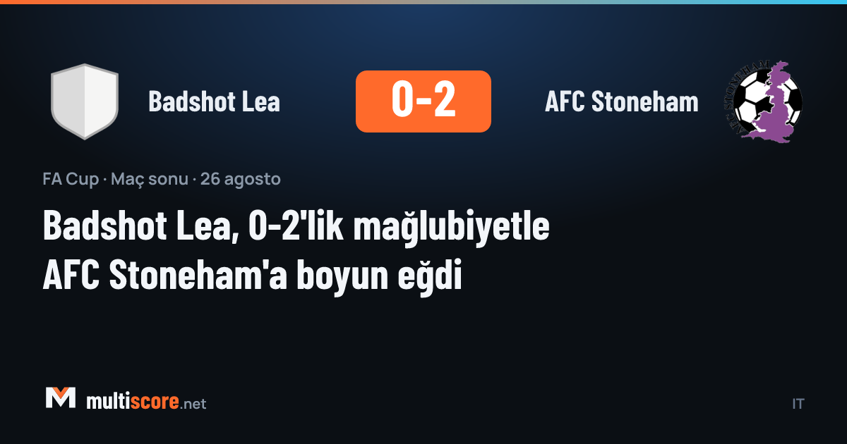 Badshot Lea - AFC Stoneham