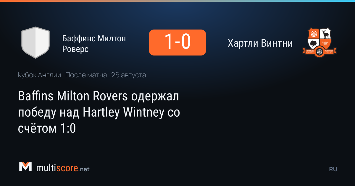 Baffins Milton Rovers - Hartley Wintney
