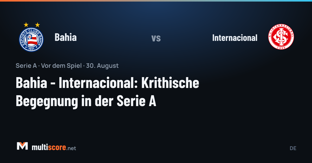 Bahia - Internacional Serie A maçı