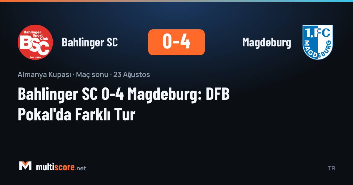 Bahlinger SC - Magdeburg DFB Pokal maçından bir kare