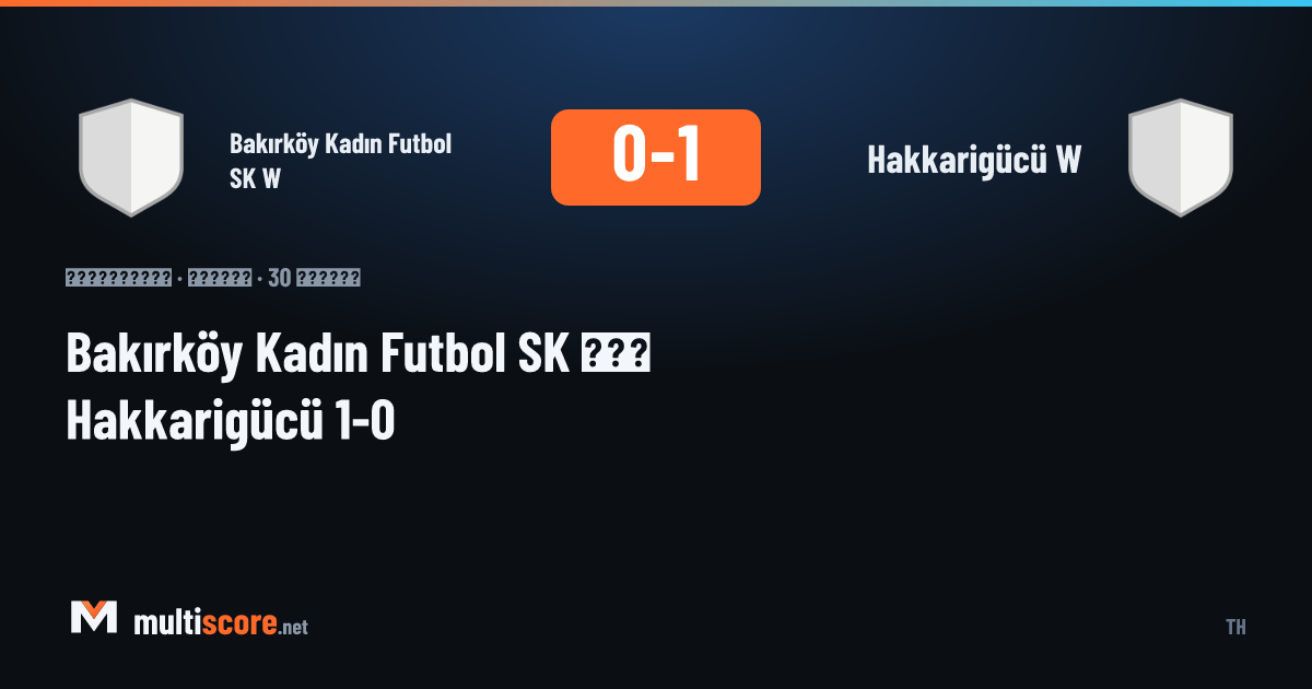 Bakırköy Kadın Futbol SK - Hakkarigücü Kadınlar Süper Ligi maçı