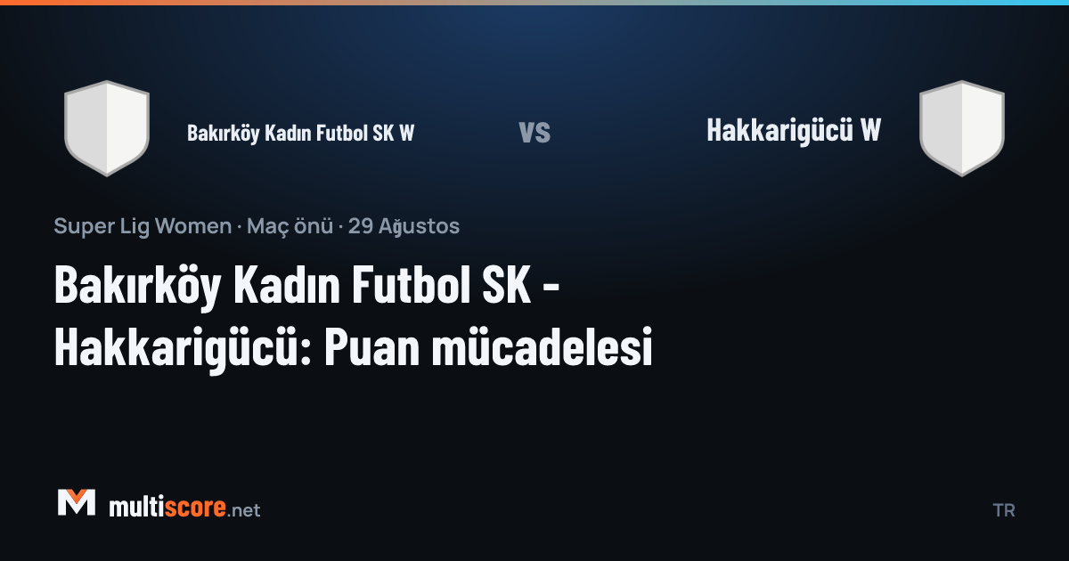 Bakırköy Kadın Futbol SK - Hakkarigücü Kadınlar Süper Lig maçı