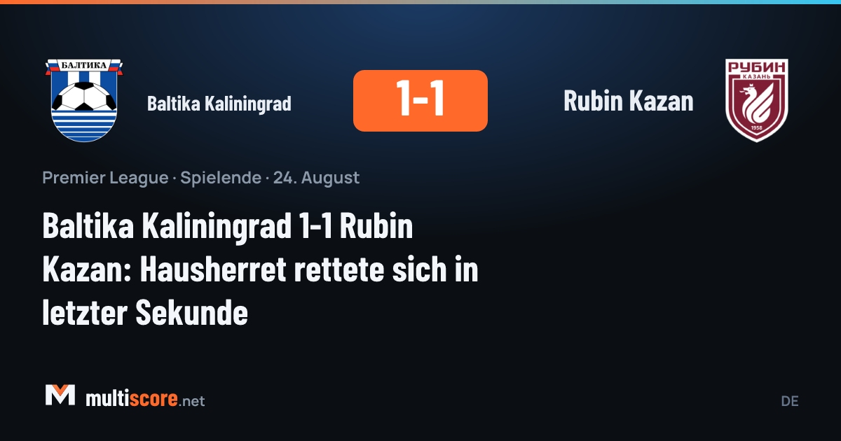 Baltika Kaliningrad - Rubin Kazan