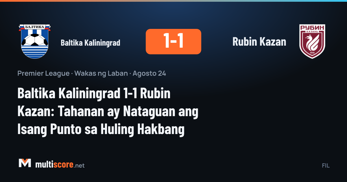 Baltika Kaliningrad - Rubin Kazan