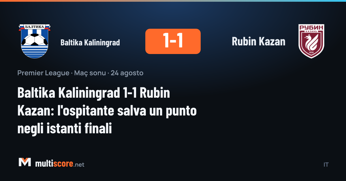 Baltika Kaliningrad - Rubin Kazan