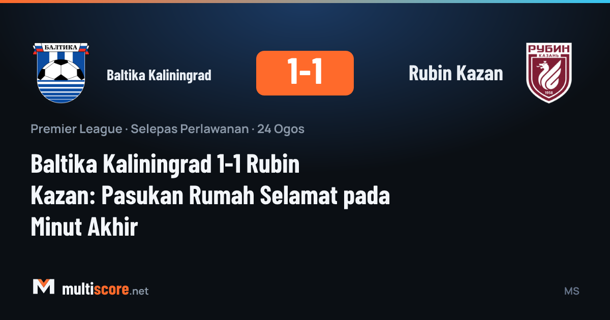 Baltika Kaliningrad - Rubin Kazan