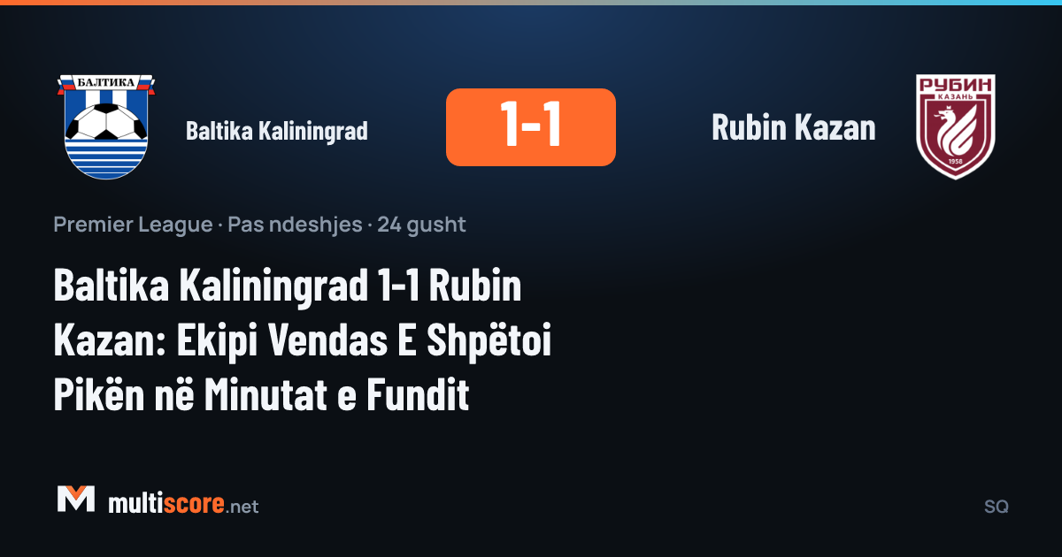 Baltika Kaliningrad - Rubin Kazan