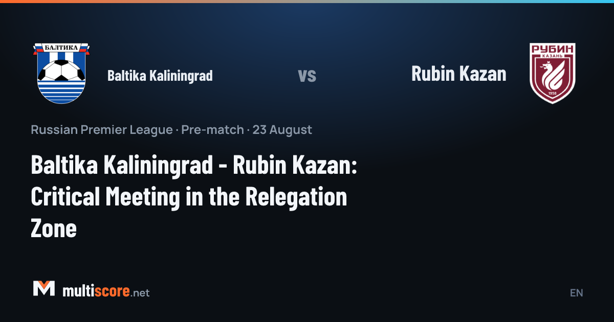 Baltika Kaliningrad - Rubin Kazan