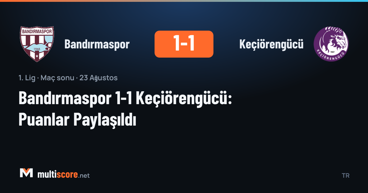 Bandırmaspor ve Keçiörengücü oyuncuları mücadele ederken