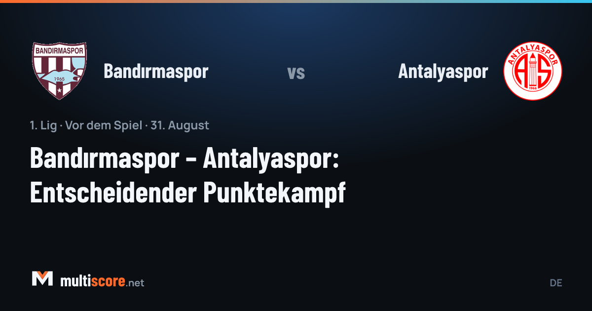 Bandırmaspor - Antalyaspor
