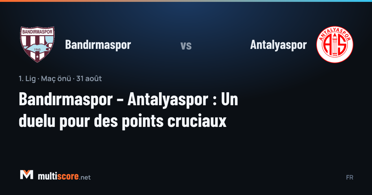 Bandırmaspor - Antalyaspor