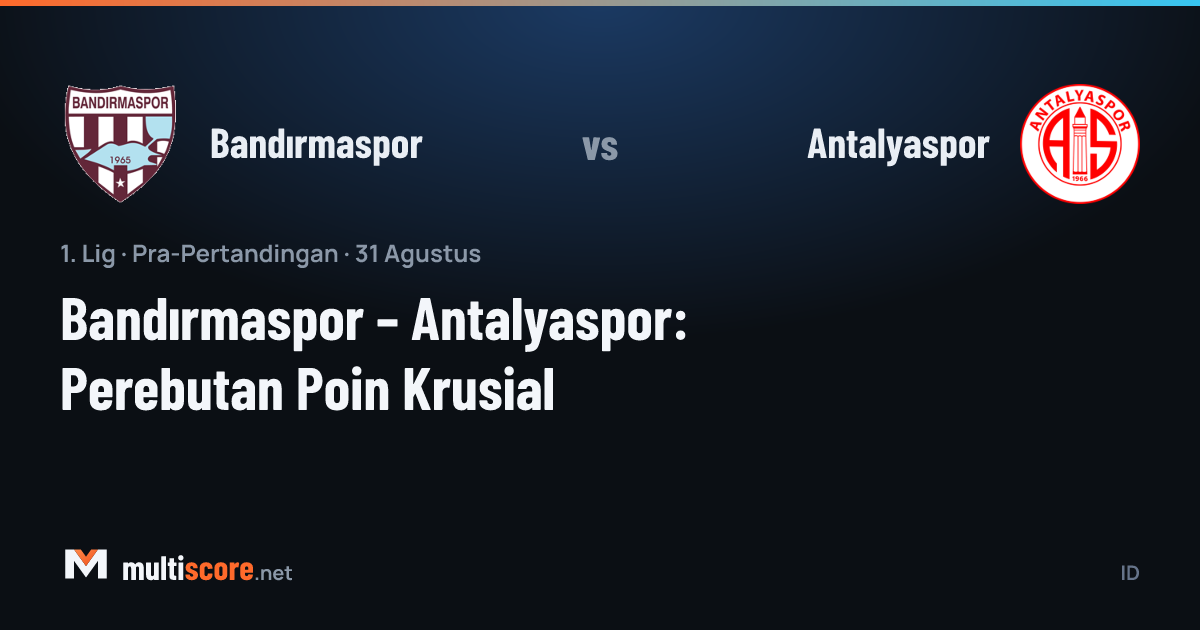 Bandırmaspor - Antalyaspor