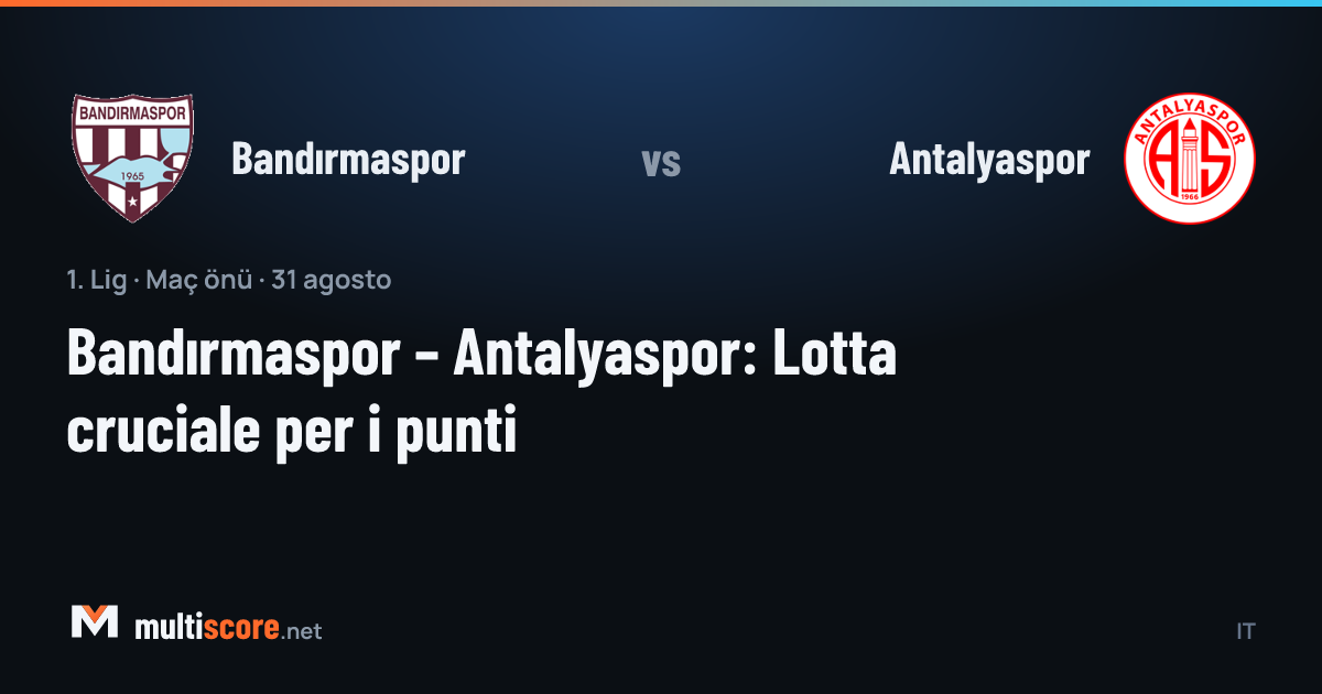 Bandırmaspor - Antalyaspor