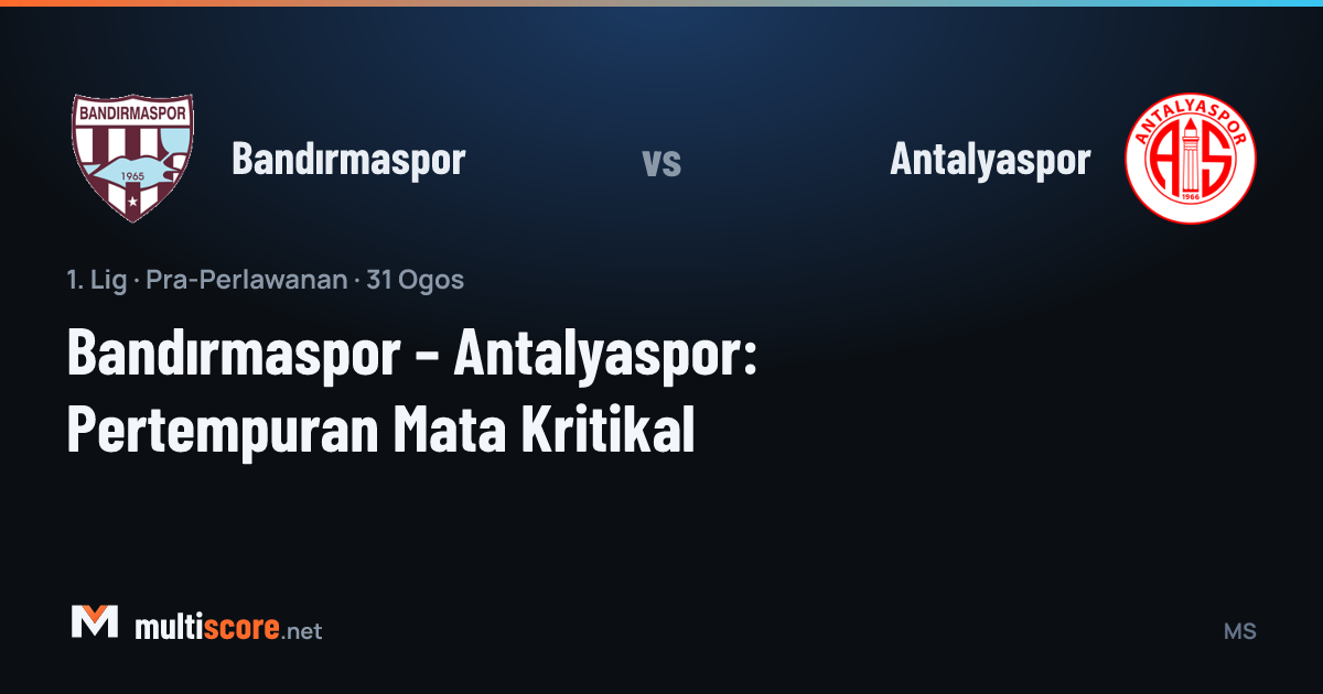 Bandırmaspor - Antalyaspor