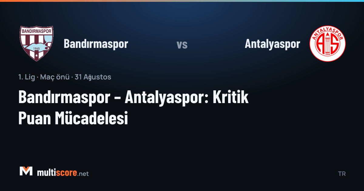 Bandırmaspor - Antalyaspor