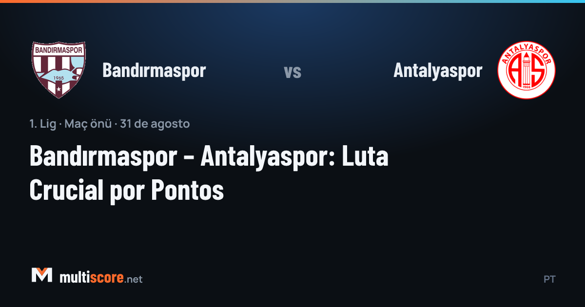 Bandırmaspor - Antalyaspor