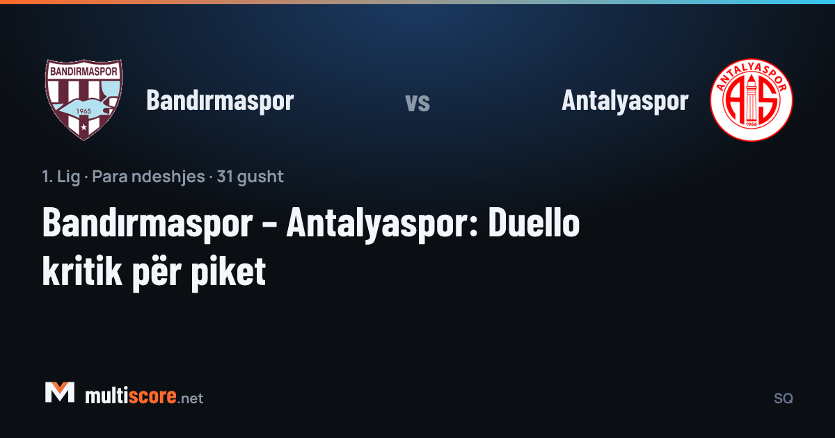 Bandırmaspor - Antalyaspor