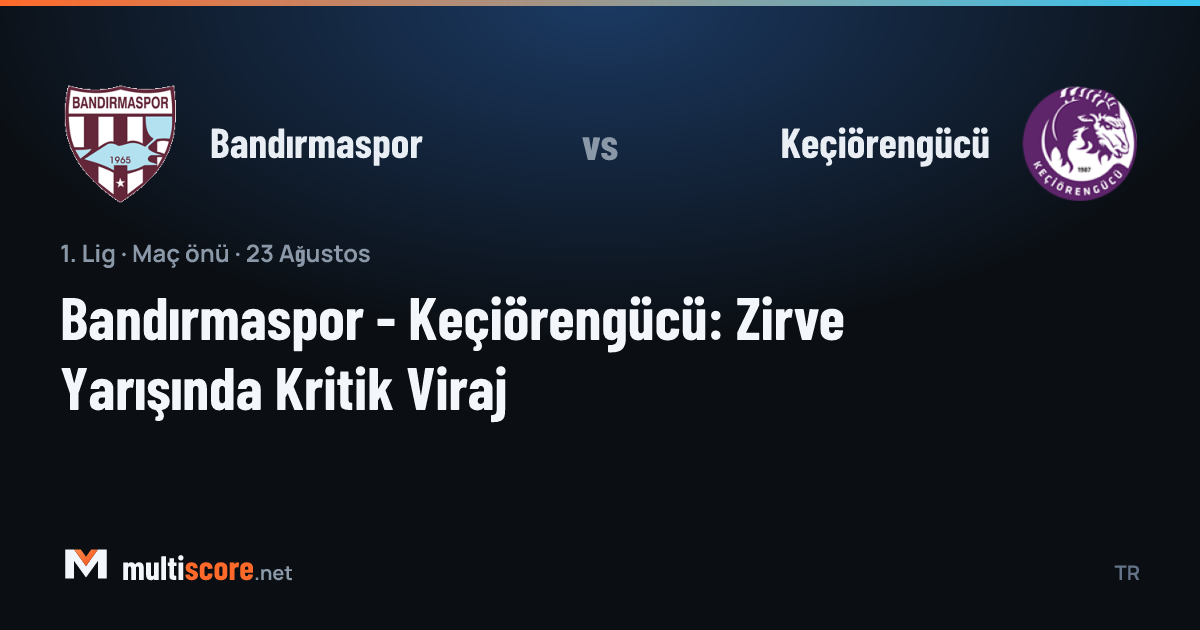 Bandırmaspor - Keçiörengücü