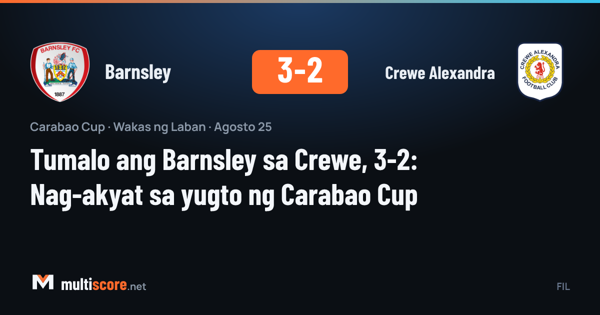 Barnsley ve Crewe Alexandra oyuncuları Carabao Cup maçında mücadele ediyor