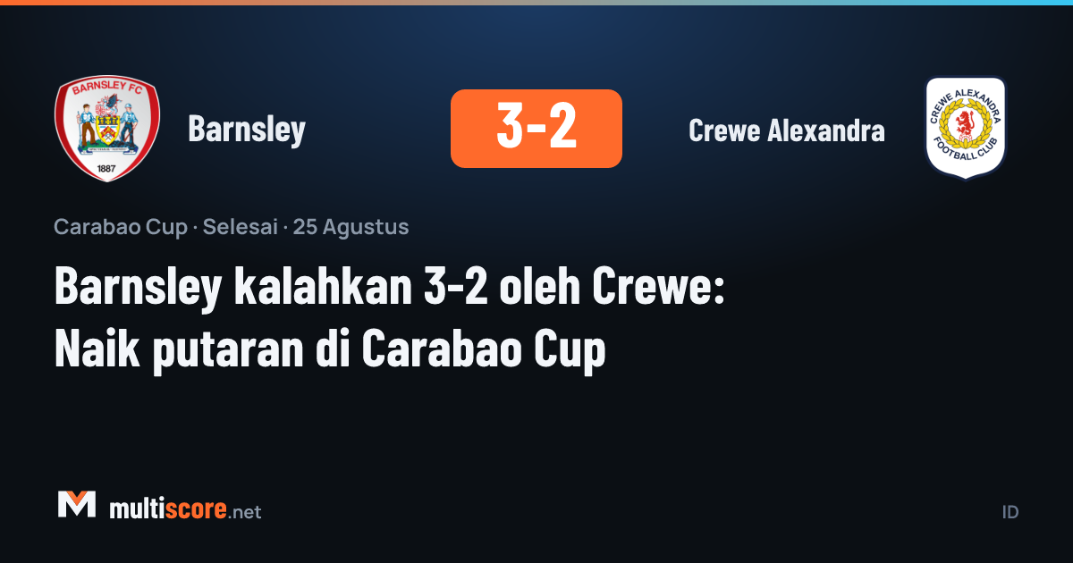 Barnsley ve Crewe Alexandra oyuncuları Carabao Cup maçında mücadele ediyor