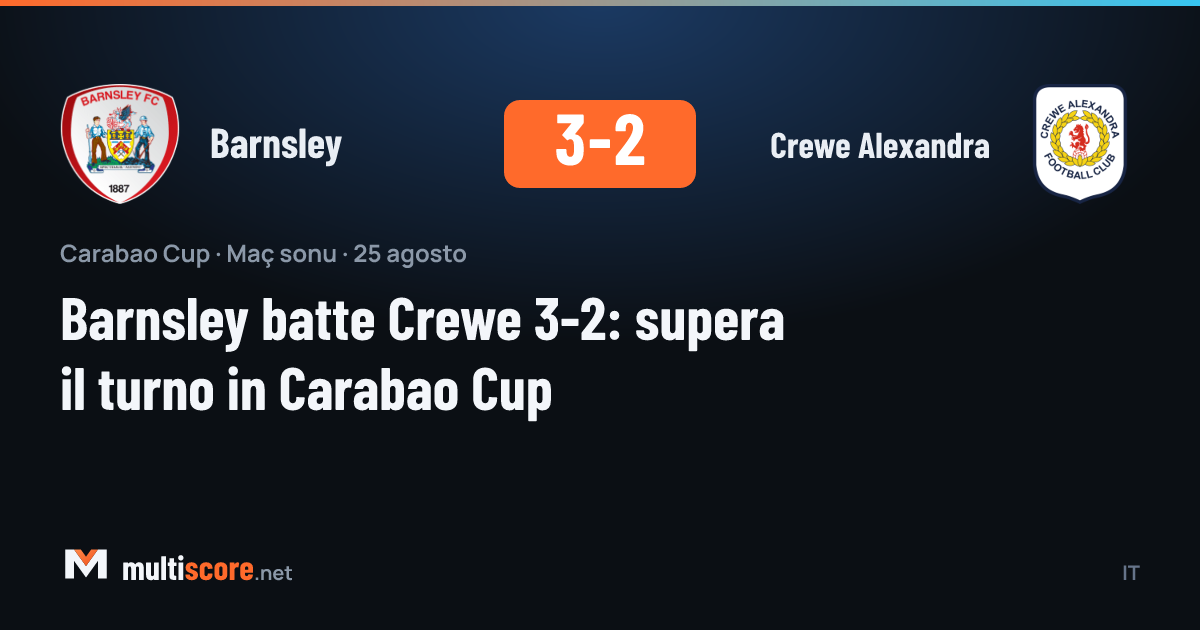 Barnsley ve Crewe Alexandra oyuncuları Carabao Cup maçında mücadele ediyor