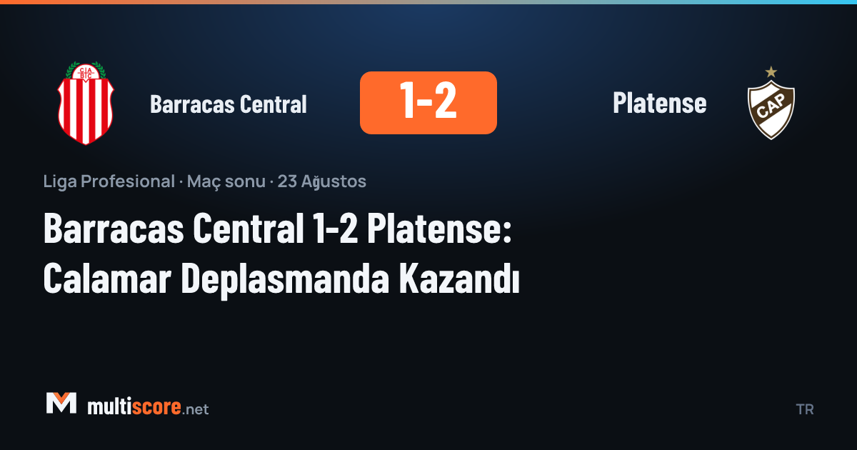 Barracas Central ve Platense oyuncuları mücadele ederken