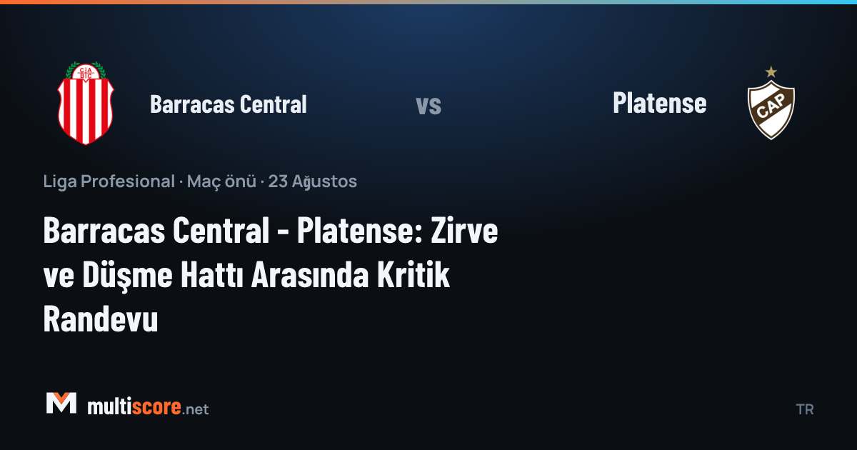 Barracas Central ve Platense oyuncuları top için mücadele ederken