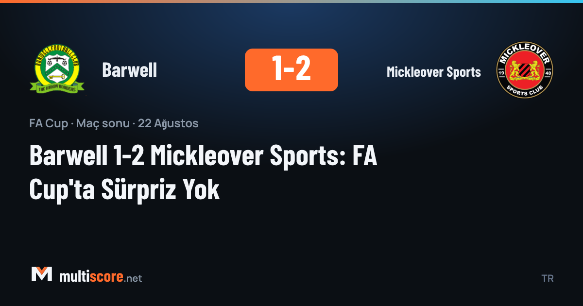 Barwell - Mickleover Sports
