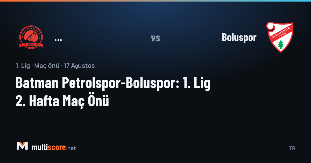 Batman Petrolspor ve Boluspor 1. Lig maç önü görseli